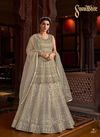 White Colour Latest Heavy Designer Wedding Wear Fancy Butterfly Net With Heavy Embroidery Work Salwar Suit Collection 6807